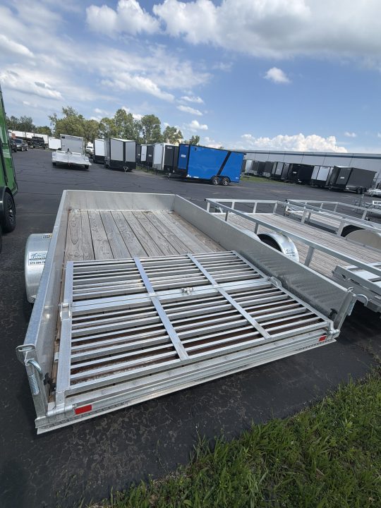 New 2025 H&H Trailers 76x12 Aluminum Rail Side Utility Trailer, 3K Idler