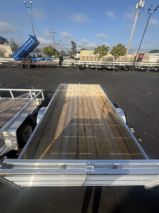 New 2025 H&H Trailers 76x12 Aluminum Rail Side Utility Trailer, 3K Idler