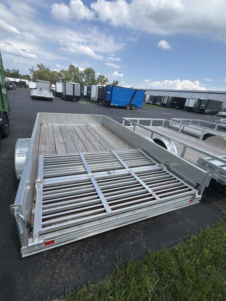 New 2025 H&H Trailers 76x12 Aluminum Rail Side Utility Trailer, 3K Idler