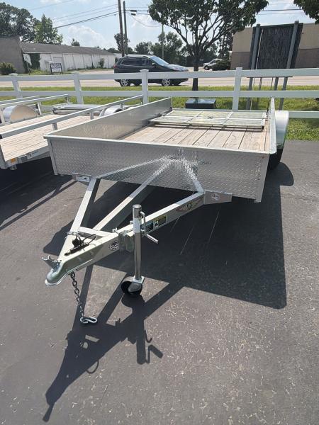 New 2025 H&H Trailers 76x12 Aluminum Rail Side Utility Trailer, 3K Idler