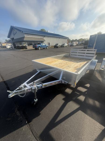New 2025 H&H Trailers 76x12 Aluminum Rail Side Utility Trailer, 3K Idler