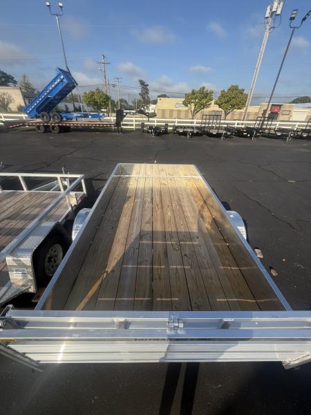 New 2025 H&H Trailers 76x12 Aluminum Rail Side Utility Trailer, 3K Idler
