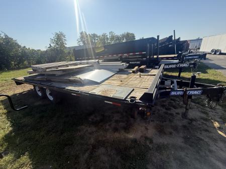 Used 2014 Sure-Trac 8.5 x 20 Low Profile Deckover Flatbed 10K