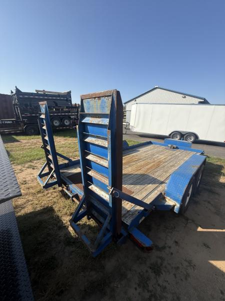 Used 2015 Sure-Trac 7 x 14 Skid Steer Equipment Trailer, 10K