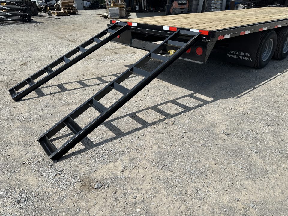 New 2026 Road Boss 25' Tandem Dual Gooseneck Flatbed Equipment Trailer