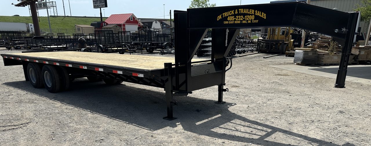 New 2026 Road Boss 25' Tandem Dual Gooseneck Flatbed Equipment Trailer