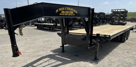 New 2026 Road Boss 25' Tandem Dual Gooseneck Flatbed Equipment Trailer