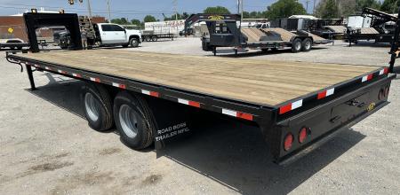 New 2026 Road Boss 25' Tandem Dual Gooseneck Flatbed Equipment Trailer