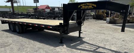 New 2026 Road Boss 25' Tandem Dual Gooseneck Flatbed Equipment Trailer