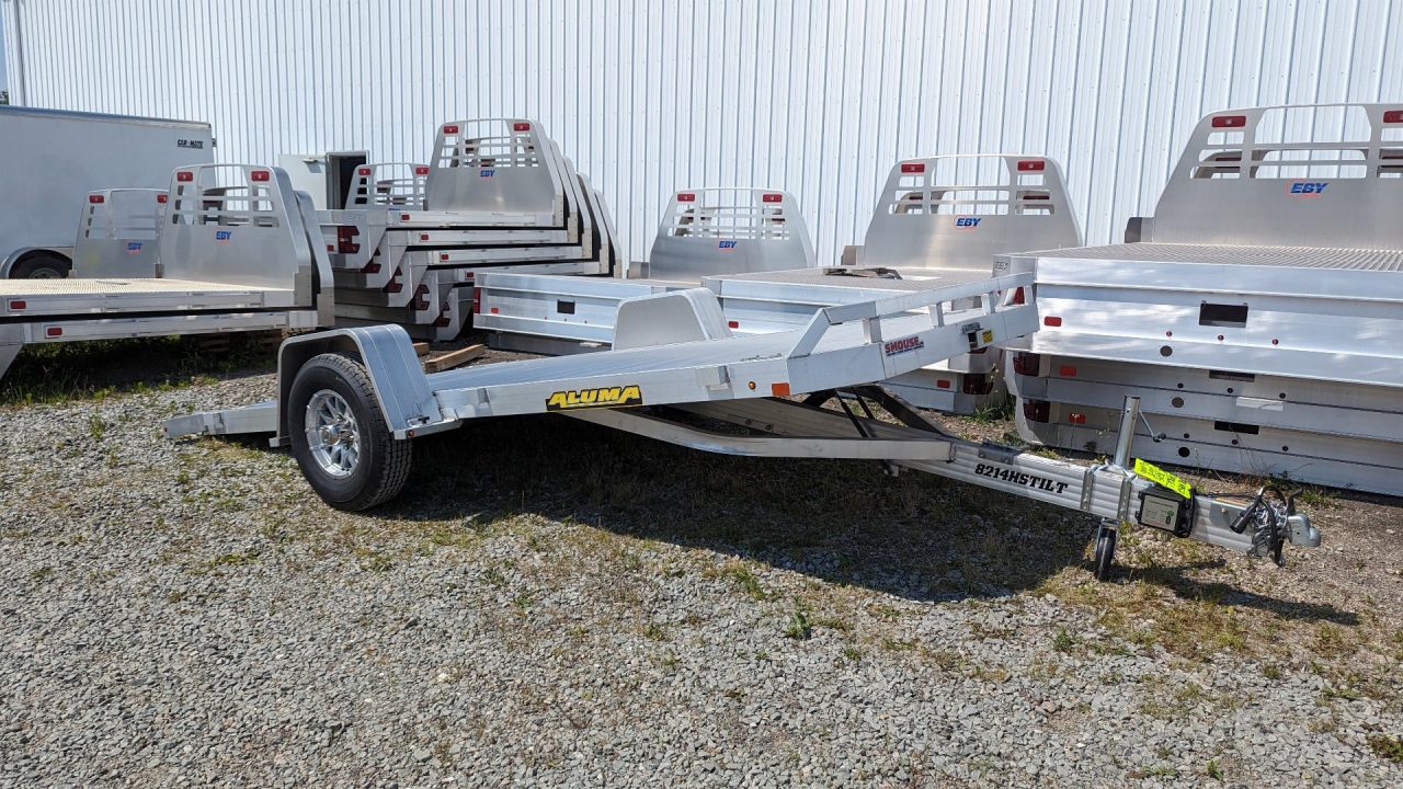 New 2027 Aluma 6'10" x 14' HD Single Axle Aluminum Tilt Trailer