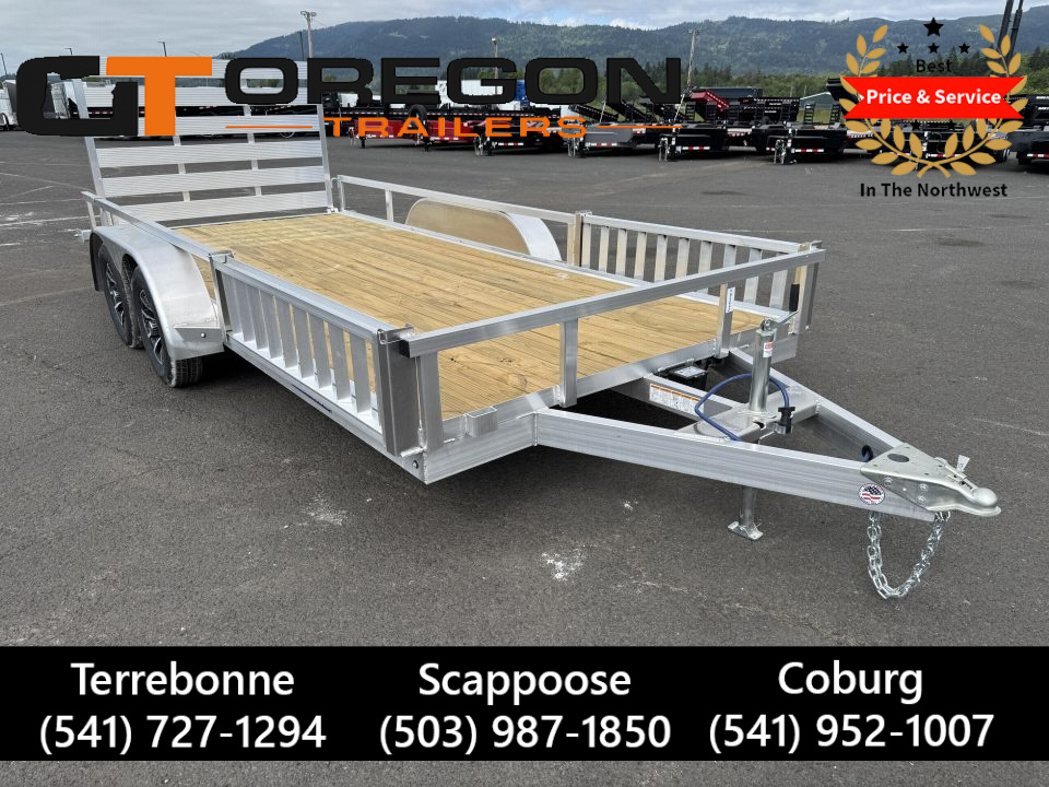 New 2026 Sure-Trac 7x16 Aluminum ATV Tube Top Utility Trailer 7k GVWR