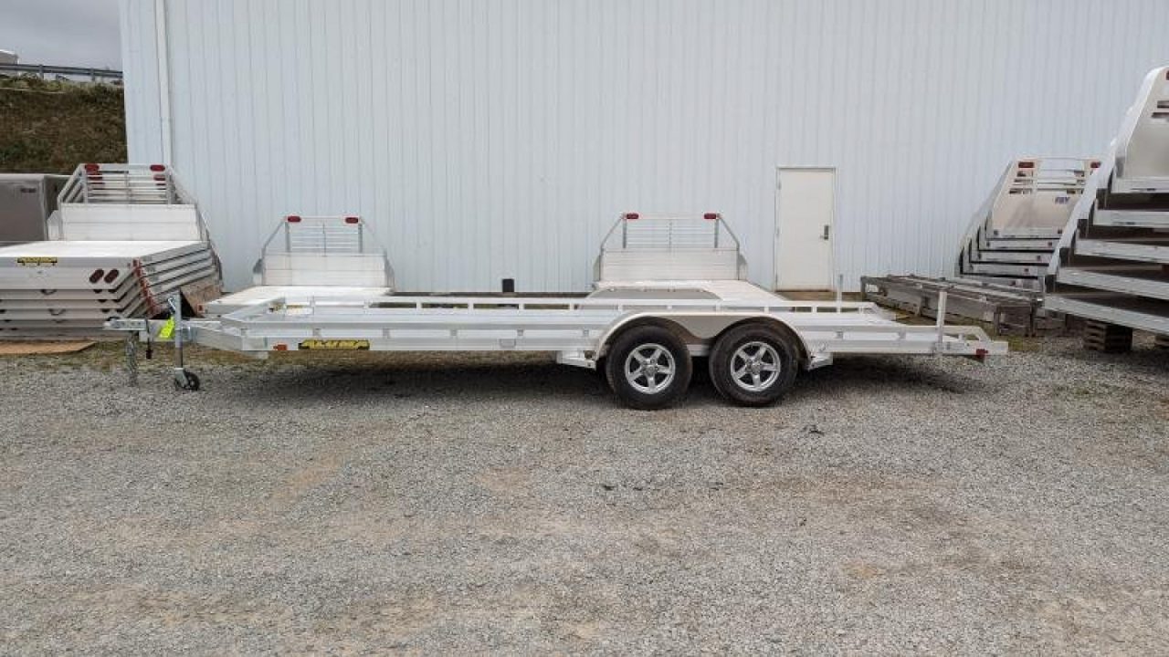 New 2027 Aluma 6'6" x 20' Tandem Utility Trailer w/ Pull Out Ramps