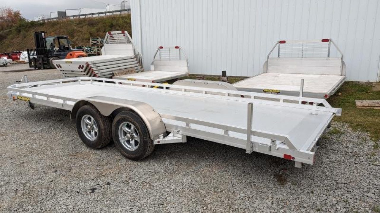 New 2027 Aluma 6'6" x 20' Tandem Utility Trailer w/ Pull Out Ramps