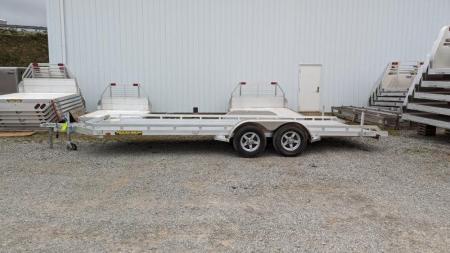 New 2027 Aluma 6'6" x 20' Tandem Utility Trailer w/ Pull Out Ramps