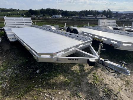 New 2027 Aluma 6'6  x 20' Tandem Utility Trailer w/ Bi-Fold Tailgate