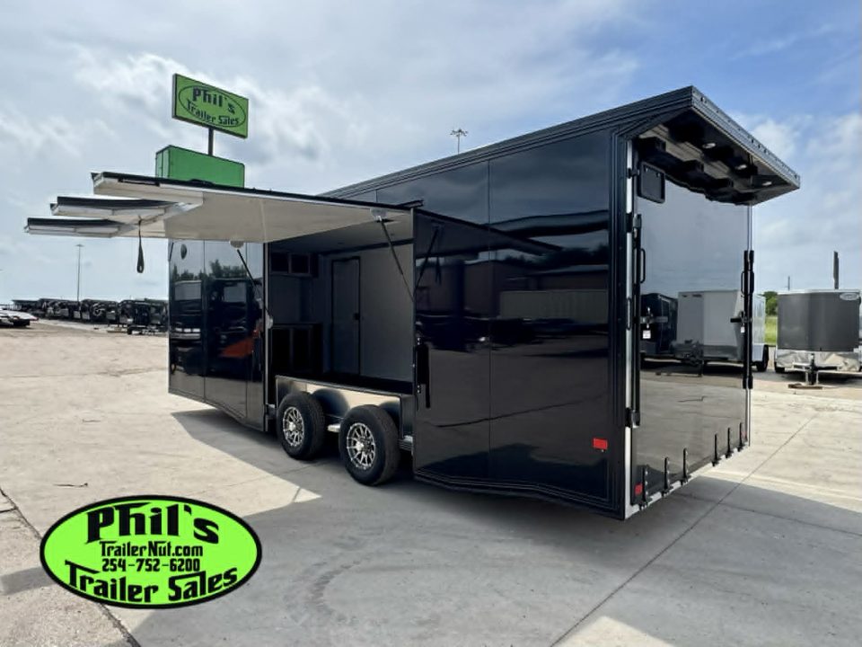 New 2026 E-Z Hauler 8.5X24 ALUMINUM CAR HAULER WITH FULL ESCAPE DOOR Car / Racing Trailer