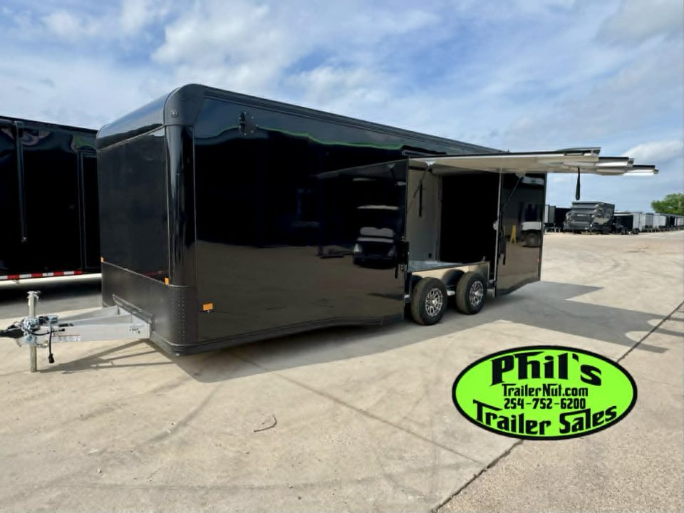 New 2026 E-Z Hauler 8.5X24 ALUMINUM CAR HAULER WITH FULL ESCAPE DOOR Car / Racing Trailer