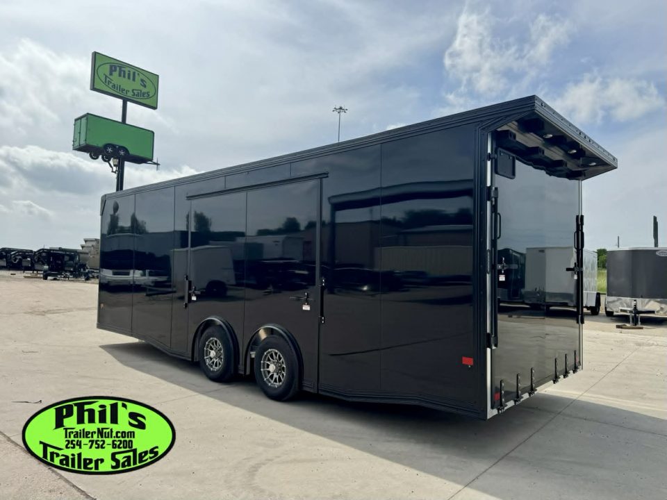 New 2026 E-Z Hauler 8.5X24 ALUMINUM CAR HAULER WITH FULL ESCAPE DOOR Car / Racing Trailer