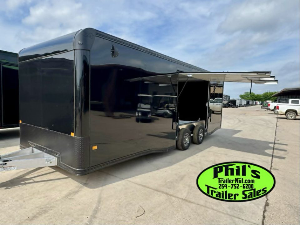 New 2026 E-Z Hauler 8.5X24 ALUMINUM CAR HAULER WITH FULL ESCAPE DOOR Car / Racing Trailer
