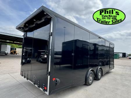 New 2026 E-Z Hauler 8.5X24 ALUMINUM CAR HAULER WITH FULL ESCAPE DOOR Car / Racing Trailer