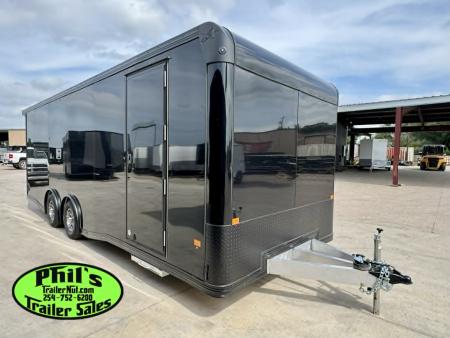 New 2026 E-Z Hauler 8.5X24 ALUMINUM CAR HAULER WITH FULL ESCAPE DOOR Car / Racing Trailer