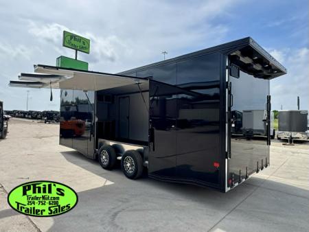 New 2026 E-Z Hauler 8.5X24 ALUMINUM CAR HAULER WITH FULL ESCAPE DOOR Car / Racing Trailer