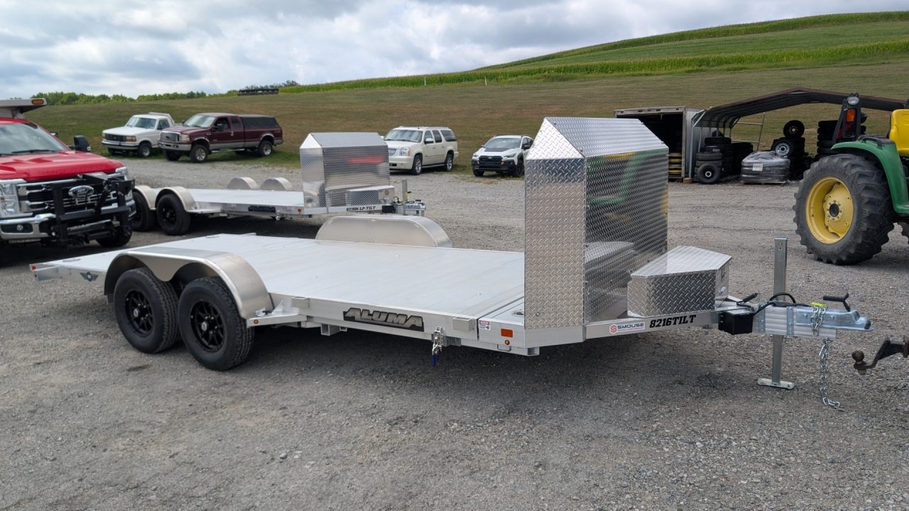 New 2027 Aluma 18' "Executive" Tilt Car Hauler w/ 20" Stationary + 18' Tilt (CAR HAULER)