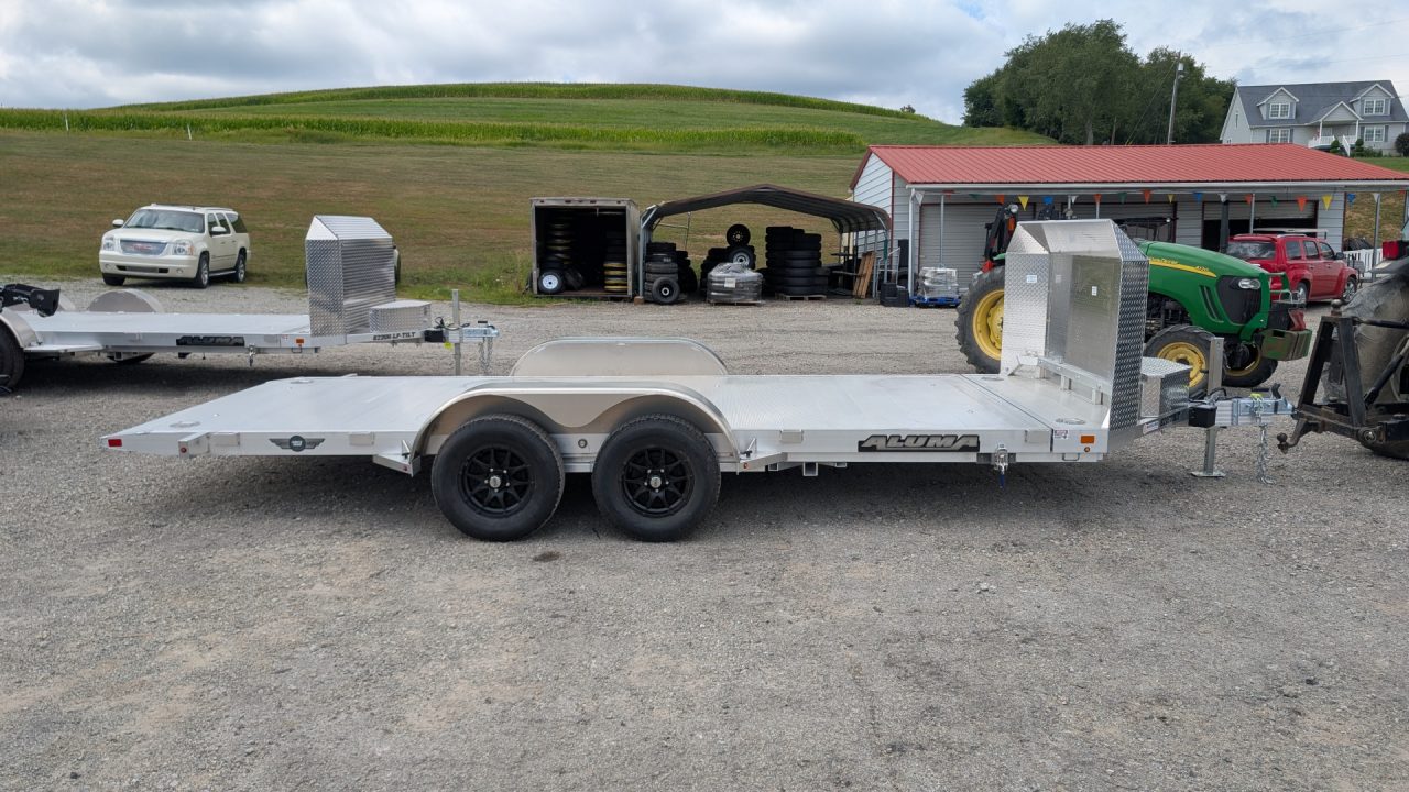 New 2027 Aluma 18' "Executive" Tilt Car Hauler w/ 20" Stationary + 18' Tilt (CAR HAULER)