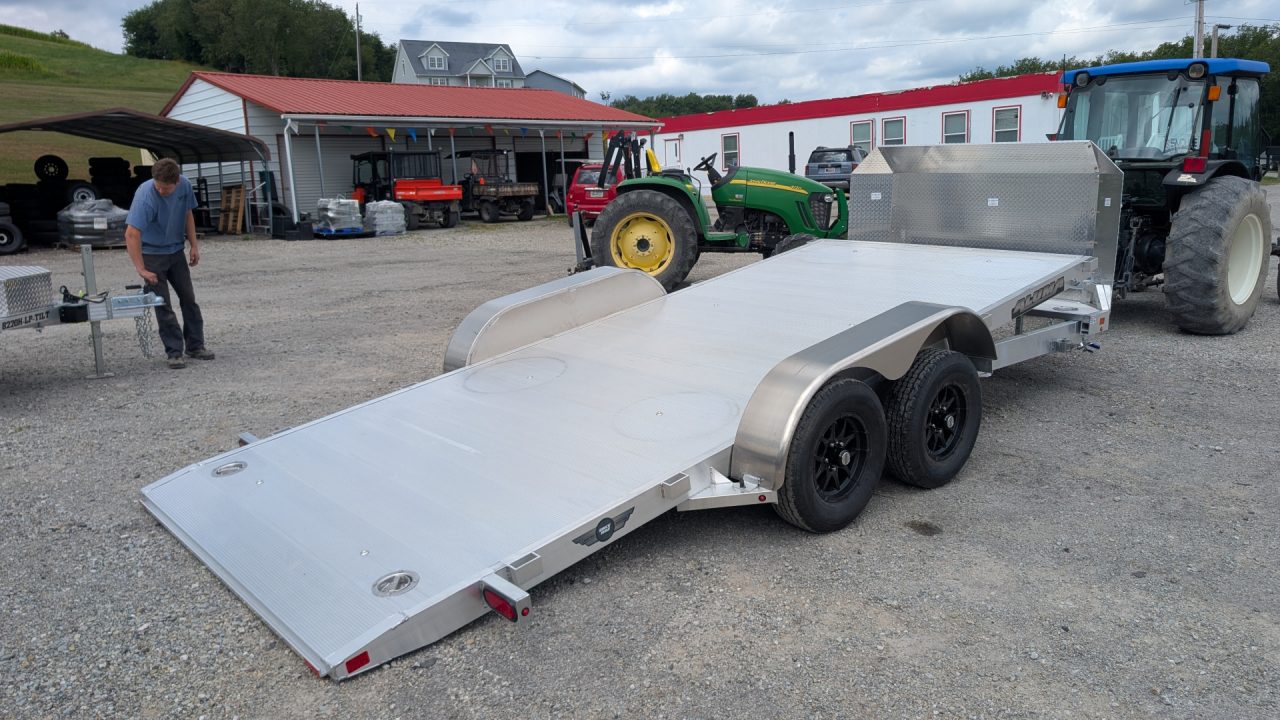 New 2027 Aluma 18' "Executive" Tilt Car Hauler w/ 20" Stationary + 18' Tilt (CAR HAULER)
