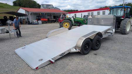New 2027 Aluma 18' "Executive" Tilt Car Hauler w/ 20" Stationary + 18' Tilt (CAR HAULER)