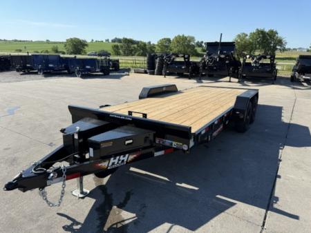 New 2026 H&H Black 82 x20' 10k Electric Tilt Speed Loader Car Hauler Trailer