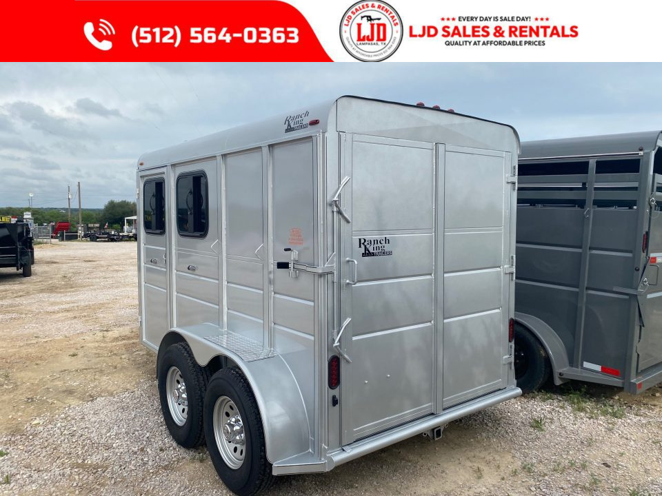 New 2026 Calico - 6'X13'X7' - 2 Horse Slant Trailer - Ranch King Pkg.