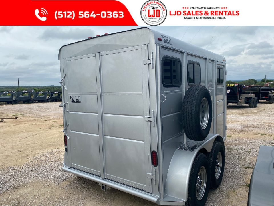 New 2026 Calico - 6'X13'X7' - 2 Horse Slant Trailer - Ranch King Pkg.