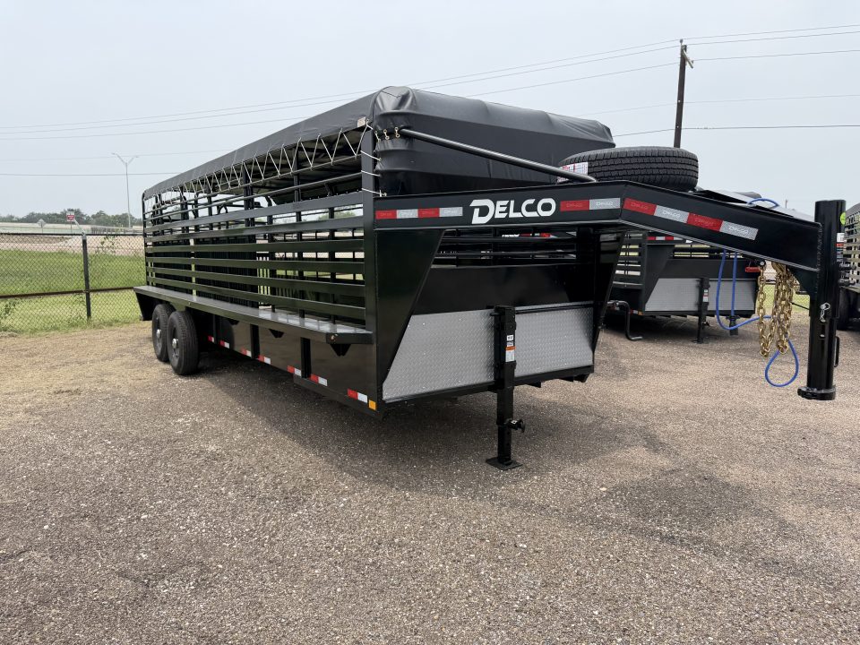New 2026 Delco Trailers 6.8x24ft Gooseneck Livestock Trailer