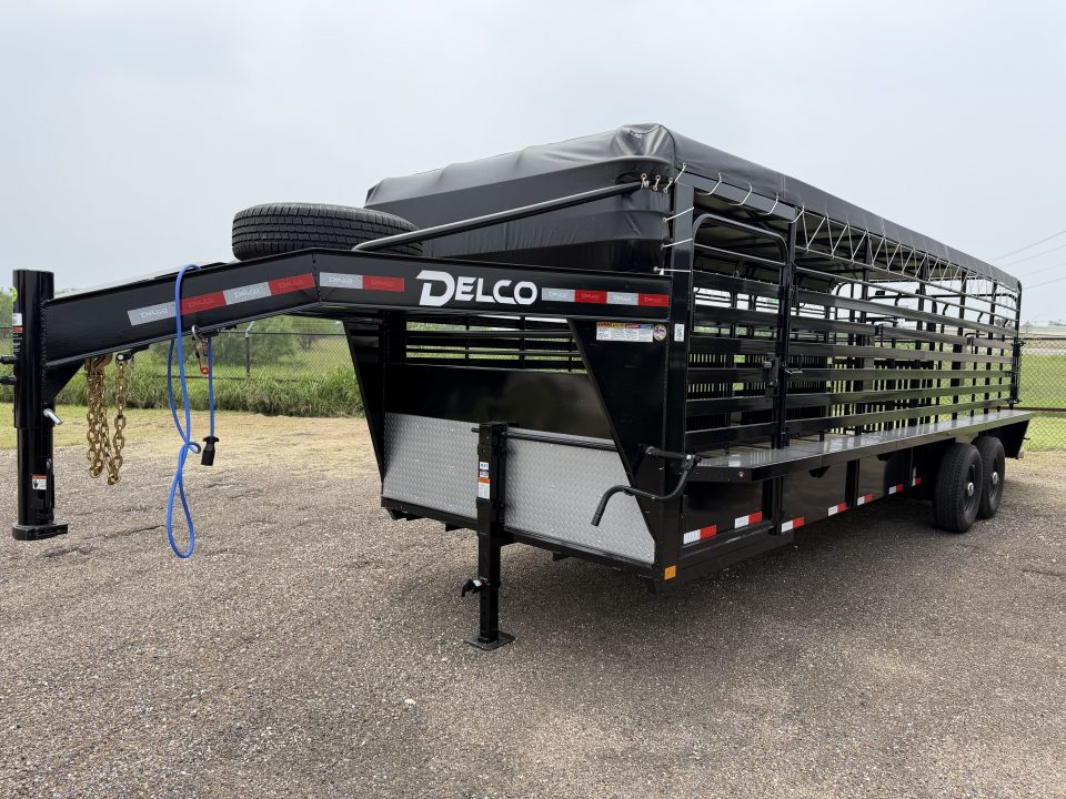 New 2026 Delco Trailers 6.8x24ft Gooseneck Livestock Trailer