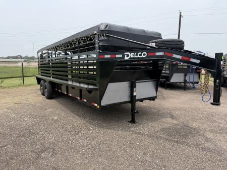New 2026 Delco Trailers 6.8x24ft Gooseneck Livestock Trailer