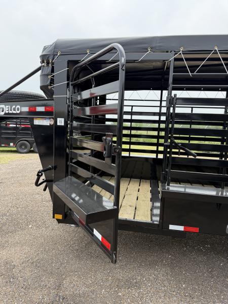 New 2026 Delco Trailers 6.8x24ft Gooseneck Livestock Trailer