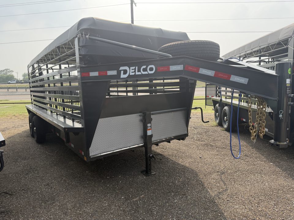 New 2026 Delco Trailers 6.8x20ft Gooseneck Livestock Trailer