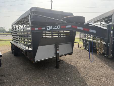 New 2026 Delco Trailers 6.8x20ft Gooseneck Livestock Trailer