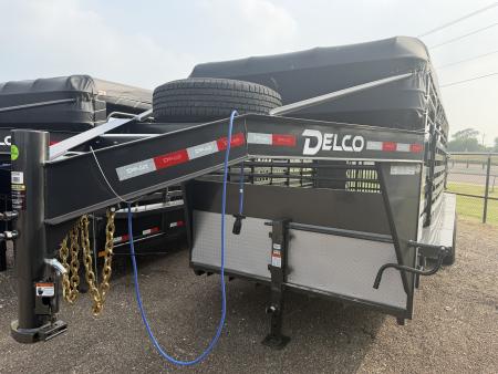 New 2026 Delco Trailers 6.8x20ft Gooseneck Livestock Trailer