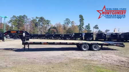 New 2026 Legend Trailers 32 FOOT (27+5) FLATBED GOOSENECK WITH 10K DUAL WHEEL TANDEM