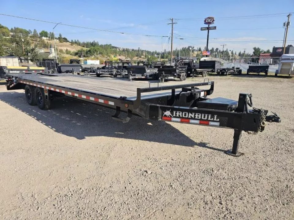 New 2026 Iron Bull 24' 14k Deckover Flatbed Trailer