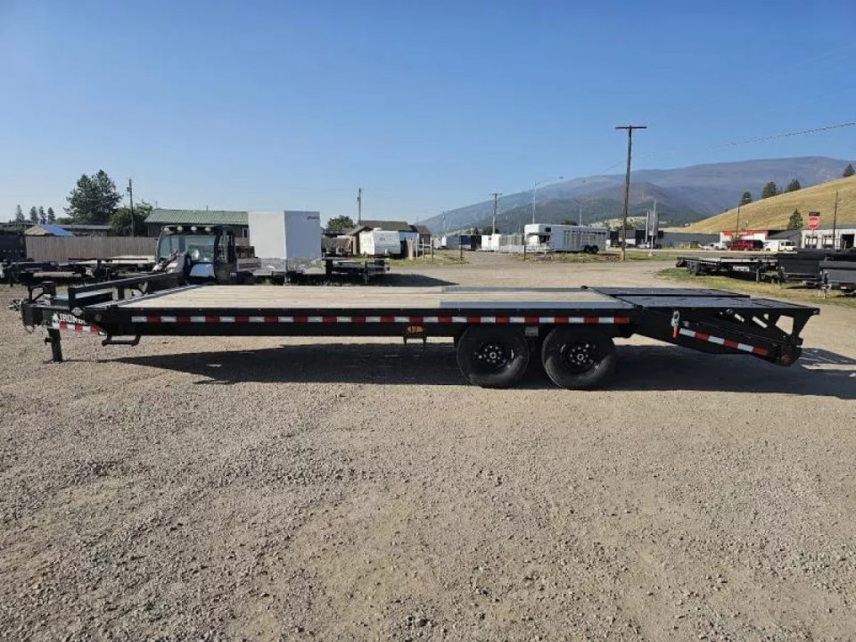 New 2026 Iron Bull 24' 14k Deckover Flatbed Trailer