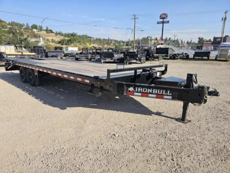 New 2026 Iron Bull 24' 14k Deckover Flatbed Trailer