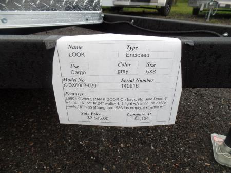 New 2026 Look Trailers 6X10 Single Axle Cargo / Enclosed Trailer