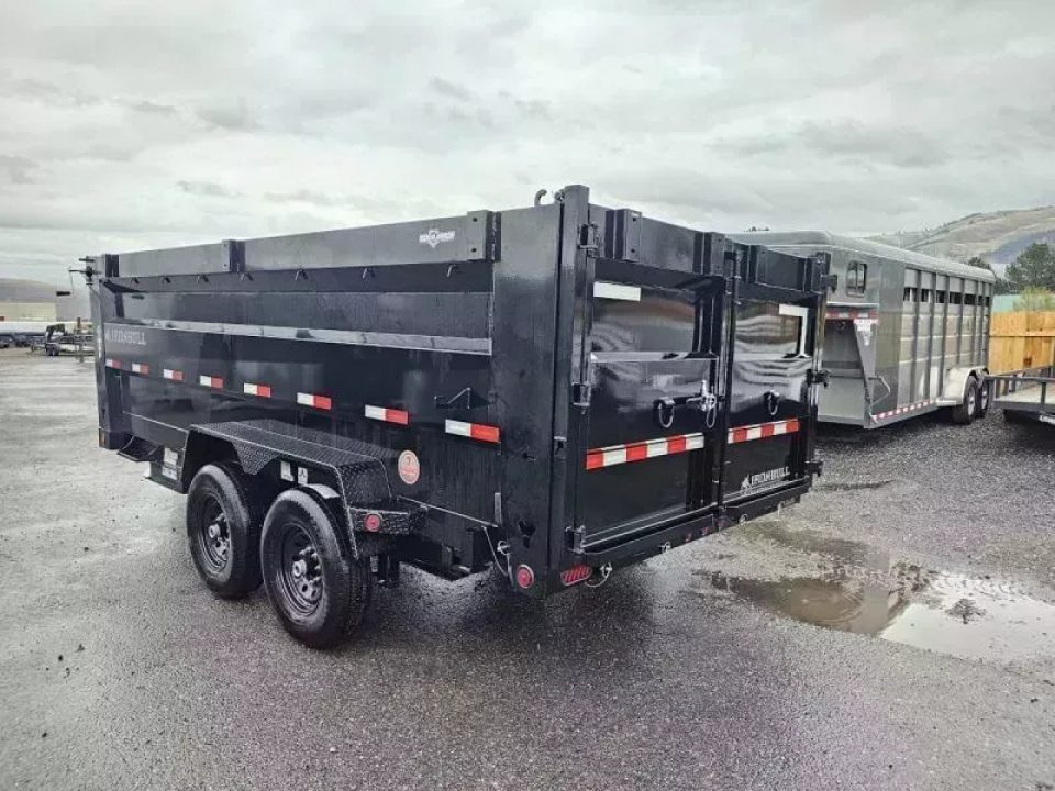 New 2027 Iron Bull 7x16 15k Dump Trailer w/48" Sides