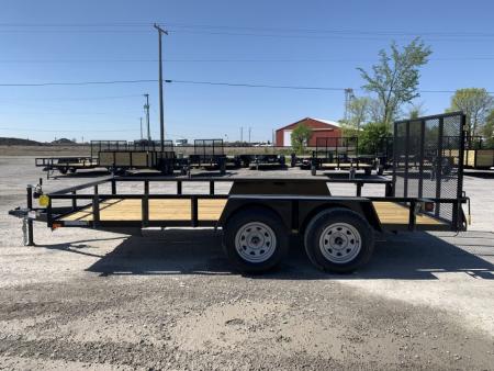 New 2026 AMO AL14TB (76" X 14') 7K Landscape Utility Trailer
