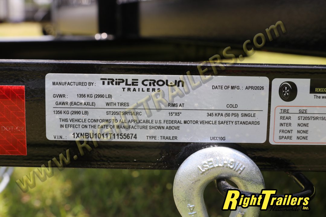 New 2026 6X10 TRIPLE CROWN Utility Trailer