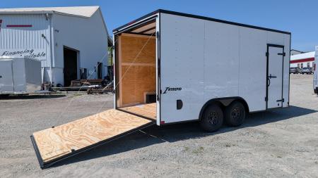 New 2026 Homesteader 8.5x16 Intrepid V-Nose Car Hauler w/ Ramp
