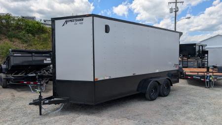 New 2026 Homesteader 7x16 Intrepid "OHV" V-Nose Cargo Trailer w/ Ramp Door (84" INSIDE)